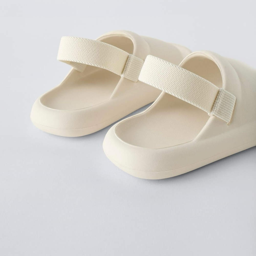 ZARA RUBBER SLINGBACK SANDALS - Picture 4 of 5